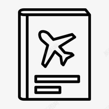 旅行手册飞机航班图标