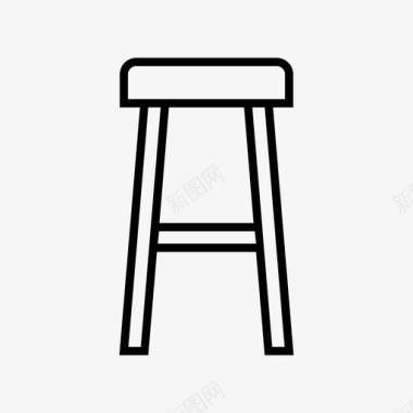 椅子咖啡馆家具图标