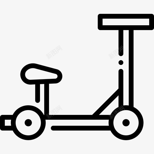 滑板车电动座椅svg_新图网 https://ixintu.com 运输 滑板车 电动 座椅 运输车 车辆 直线