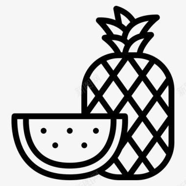 夏天食物水果图标