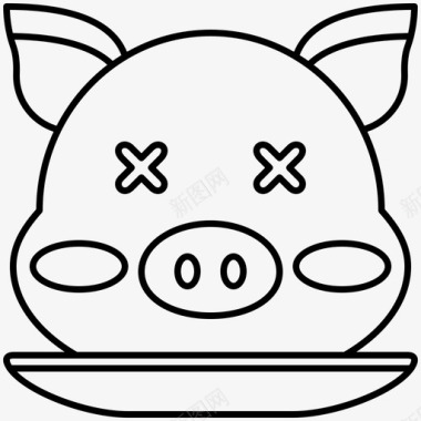 猪庆祝仪式图标