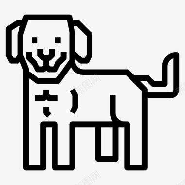 布罗霍默狗狗的轮廓图标