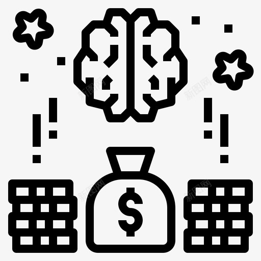 大脑商业创造力svg_新图网 https://ixintu.com 大脑 商业 创造力 想法 金钱 概念 大纲