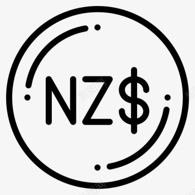 新西兰元货币兑换图标