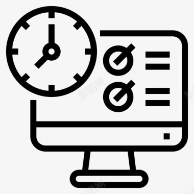 计算机时钟日期和时间图标