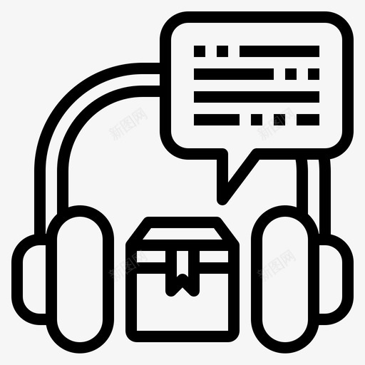 支持呼叫中心聊天svg_新图网 https://ixintu.com 支持 呼叫中心 聊天 耳机 包装 包装物 物流 送货 大纲