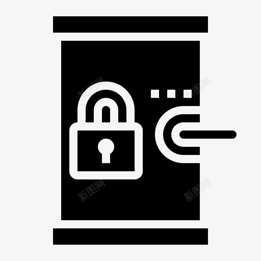 门锁挂锁保护svg_新图网 https://ixintu.com 门锁 安全 挂锁 保护 家居