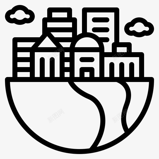 城市建筑地球svg_新图网 https://ixintu.com 城市 建筑 地球 生态