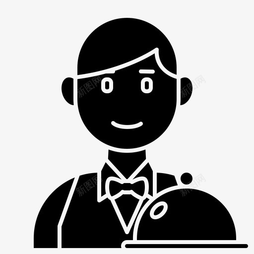 服务员工作餐厅svg_新图网 https://ixintu.com 服务 服务员 工作 工作餐 餐厅 男性 职业 字形