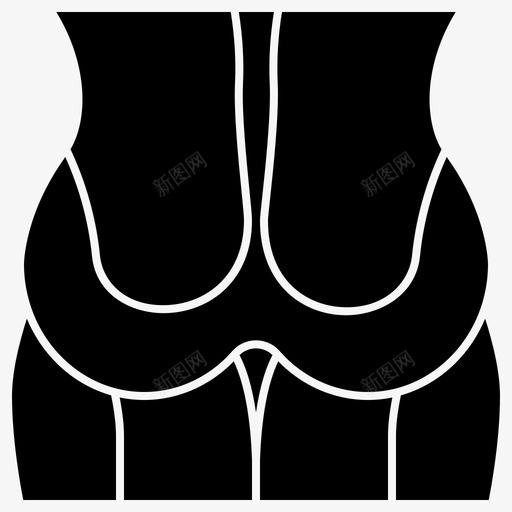 臀部人体肌肉svg_新图网 https://ixintu.com 臀部 人体 肌肉 器官 字形