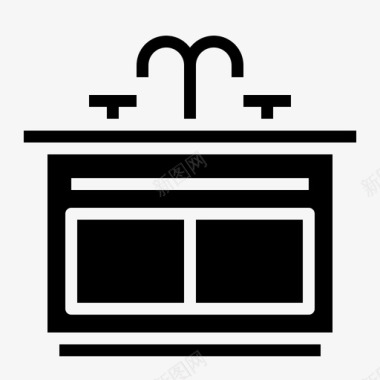 水槽橱柜厨房图标