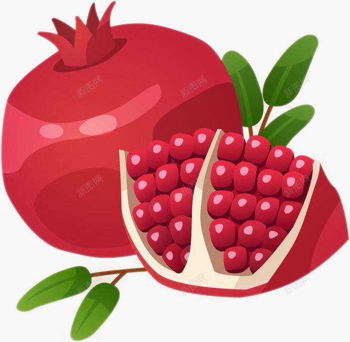 石榴pomegranatepng免抠素材_新图网 https://ixintu.com 石榴