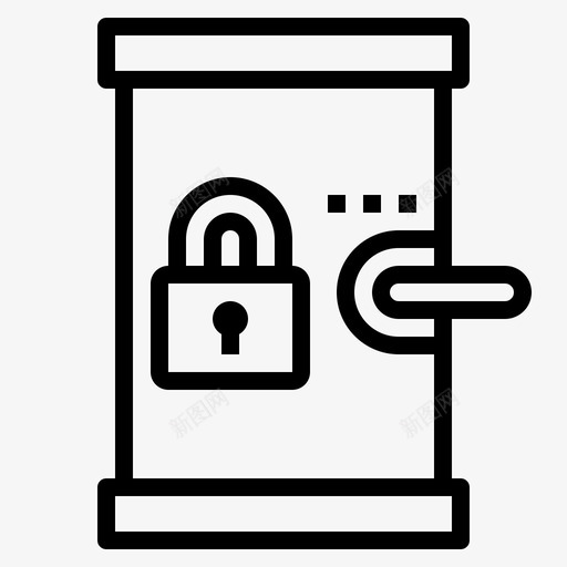 门锁挂锁保护svg_新图网 https://ixintu.com 门锁 安全 挂锁 保护 家庭