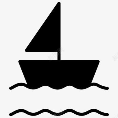海海滩海洋图标
