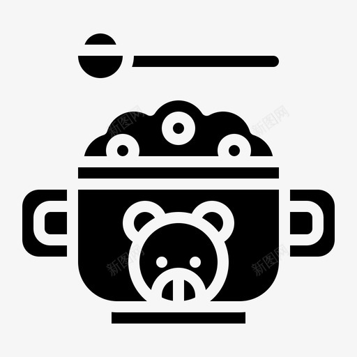 谷类食品碗食物svg_新图网 https://ixintu.com 食品 谷类 食物 勺子 婴儿 固体