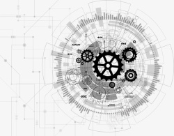 科技信息几何齿轮背景高清矢量素材高清图片