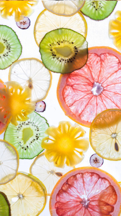 彩色水果化妆品水果背景简约高清图片