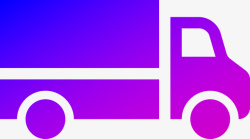 蓝紫色渐变货车矢量放大方便素材