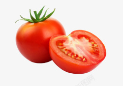 切开的西红柿透明图素材