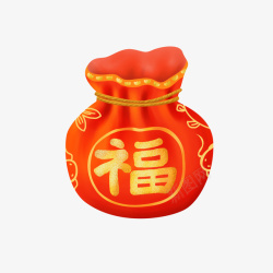 新年春节红色福袋素材