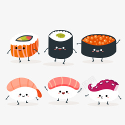 料理插图寿司店的寿司高清图片