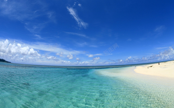 大海沙滩天空写真背景