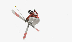 矢量彩绘滑雪姿势滑雪跳跃姿势高清图片