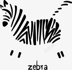斑马卡通动物zebra素材