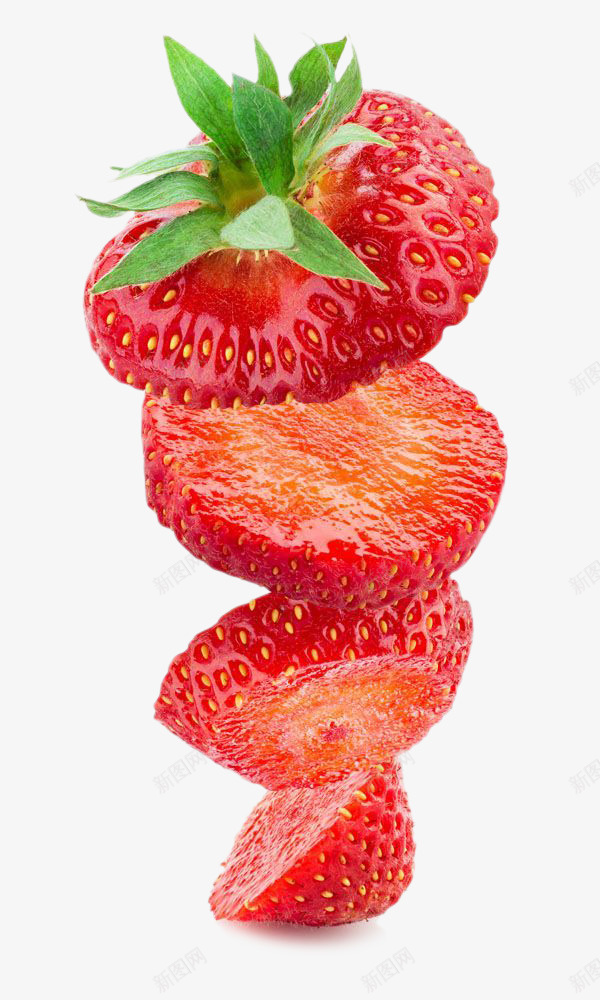 草莓水果新鲜png免抠素材_新图网 https://ixintu.com 草莓 水果 新鲜 草莓切割