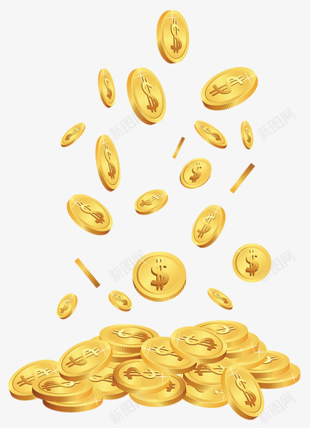很多金币掉落02png免抠素材_新图网 https://ixintu.com 金币 很多金币 掉落 金