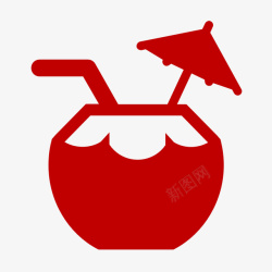 红色icon红色的椰子高清图片