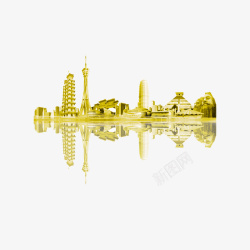 楼房装饰金色郑州城市素材高清图片