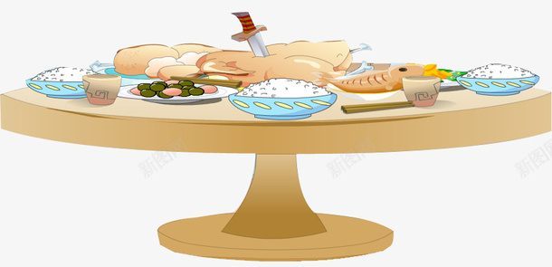 吃大餐餐桌吃米饭png免抠素材_新图网 https://ixintu.com 吃大餐 餐桌 吃鸡 米饭