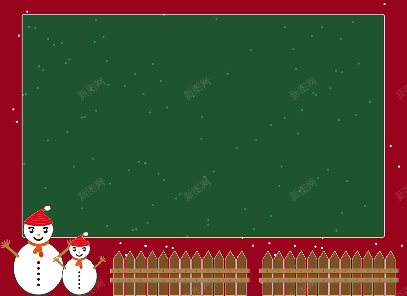 圣诞风卡通背景jpg设计背景_新图网 https://ixintu.com 圣诞 红色 绿色 卡通 雪人
