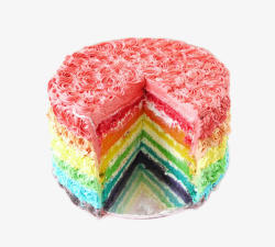 彩虹时尚蛋糕素材
