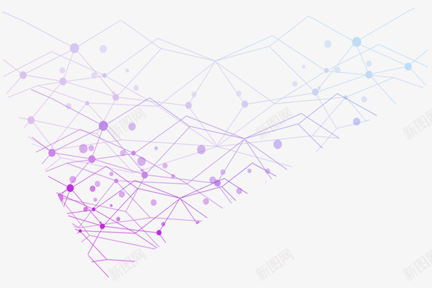 紫红色渐变链接线条png免抠素材_新图网 https://ixintu.com 紫红色 渐变 链接 线条