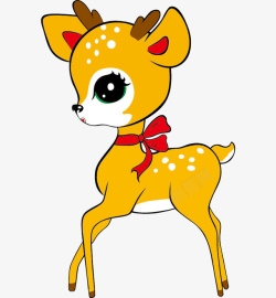 动物小鹿一只黄色梅花小鹿高清图片