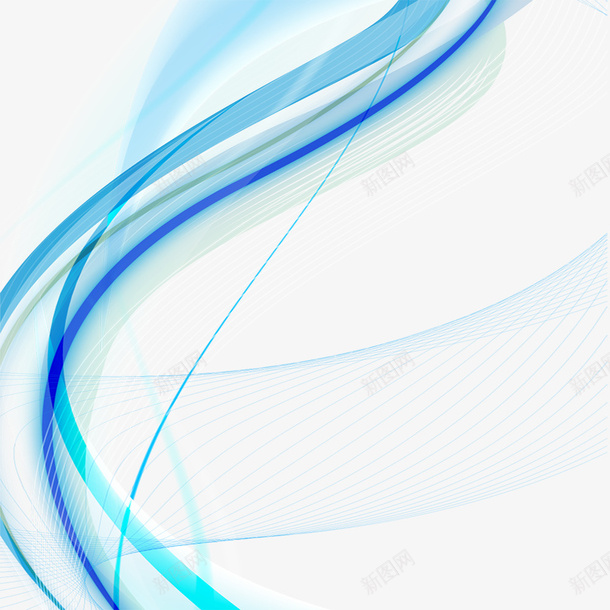 蓝色精美动感线条纹理png免抠素材_新图网 https://ixintu.com 矢量 曲线 蓝色 动感曲线素材免费下载 动感 时尚