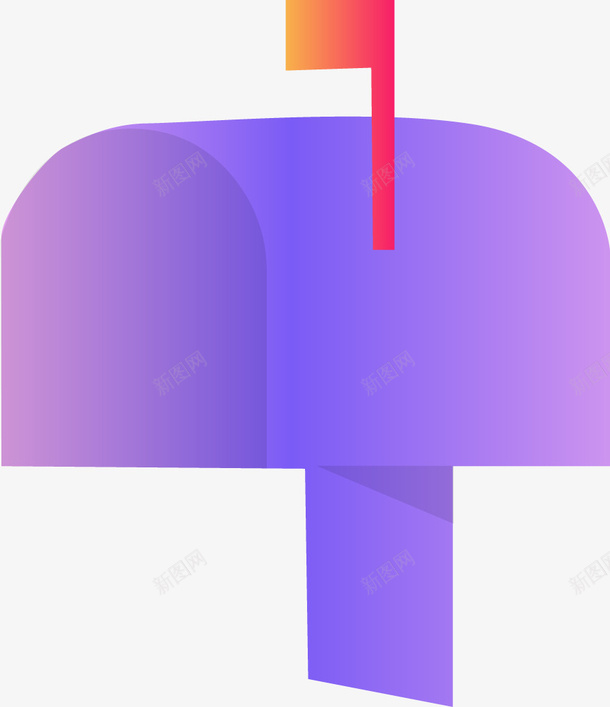 紫色几何矩形邮箱png免抠素材_新图网 https://ixintu.com 紫色 几何 矩形 邮箱