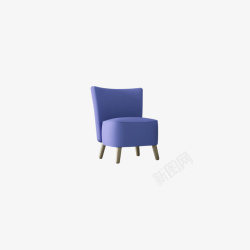 椅子蓝色椅子椅室内素材