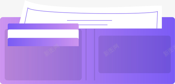 紫色钱包零钱png免抠素材_新图网 https://ixintu.com 紫色 钱包 零钱 钞票