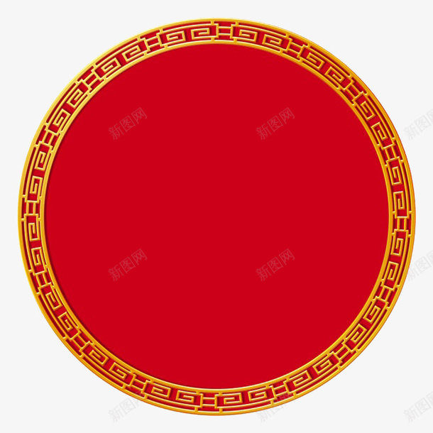 中国风金色圆框png免抠素材_新图网 https://ixintu.com 金色 圆环 中国风 圆框