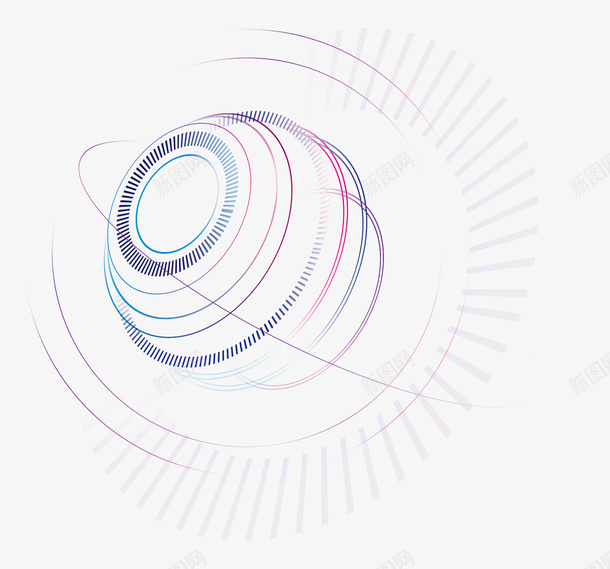 科技圆线条球ai免抠素材_新图网 https://ixintu.com 科技 圆 线条 球