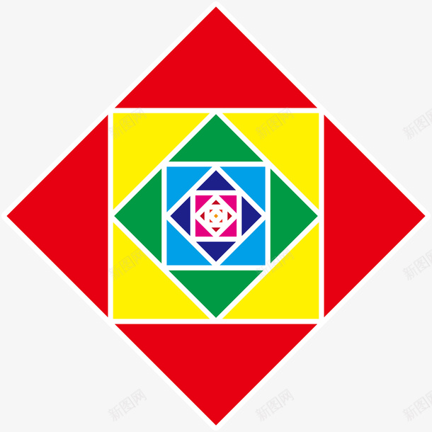 色彩组合边框ai免抠素材_新图网 https://ixintu.com 色彩 组合 边框 正方形