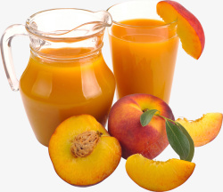 桃子和桃子果汁素材