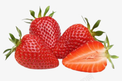 红色香甜草莓水果素材