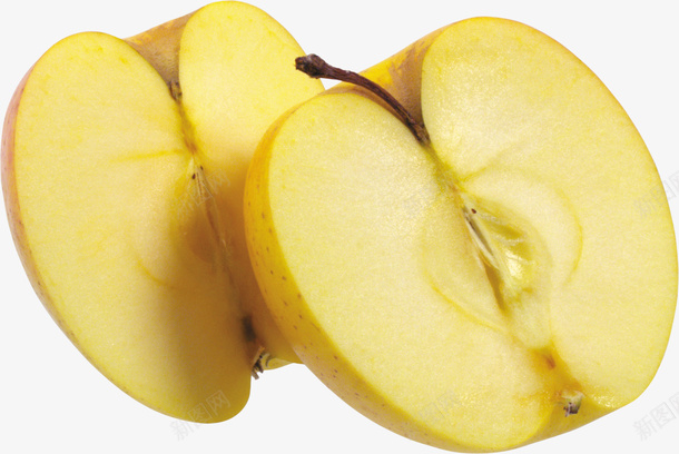 一对切开的苹果png免抠素材_新图网 https://ixintu.com 水果 食材 美味 苹果