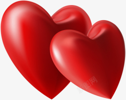 红色立体质感爱心情人节红色爱心立体高清图片