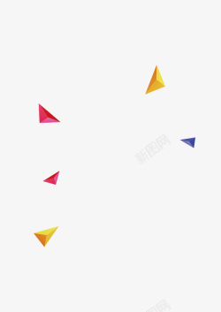 几何立体三角形素材