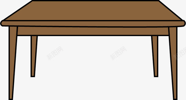 一个很实用的方形桌子png免抠素材_新图网 https://ixintu.com 卡通桌子 桌子 方桌 好看的桌子
